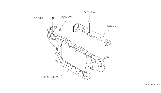 1982 Nissan Datsun 810 Front Panel Fitting Diagram