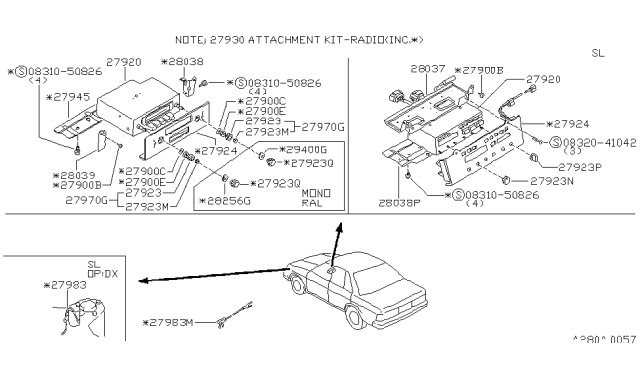 1981 Nissan Datsun 810 Audio & Visual Diagram 3