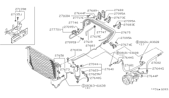 1984 Nissan Datsun 810 Hose Assembly Flex Diagram for 92480-W2503