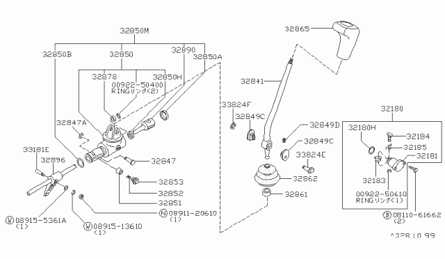 1982 Nissan Datsun 810 Guide Striking Diagram for 32850-E9856