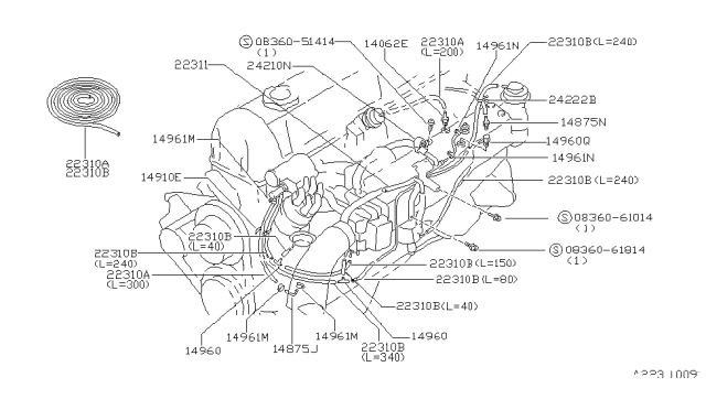 1982 Nissan Datsun 810 Pipe Assy-Air Diagram for 11827-P9700