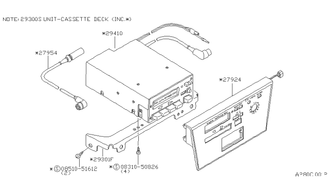 1984 Nissan Datsun 810 Audio & Visual Diagram 2