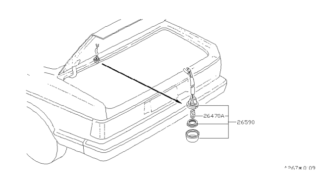 1981 Nissan Datsun 810 Socket Lamp Diagram for 26590-Y7001