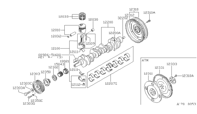 1981 Nissan Datsun 810 Washer-Plain Diagram for 13088-78100