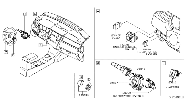 2009 Nissan Versa Sedan Switch Diagram 5
