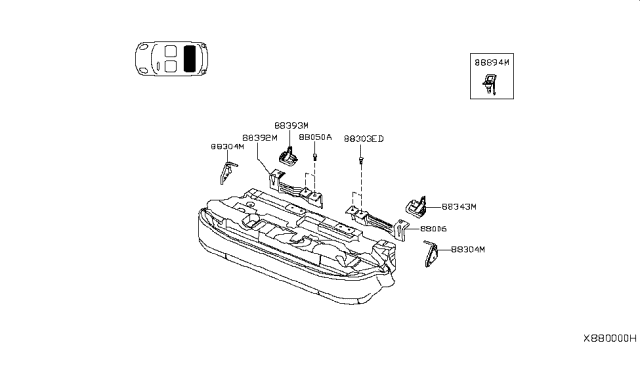2008 Nissan Versa Sedan Rear Seat Diagram 3