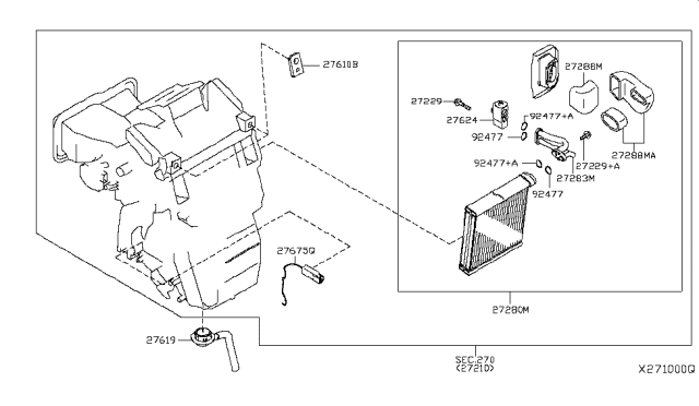 2011 Nissan Versa Cooling Unit Diagram