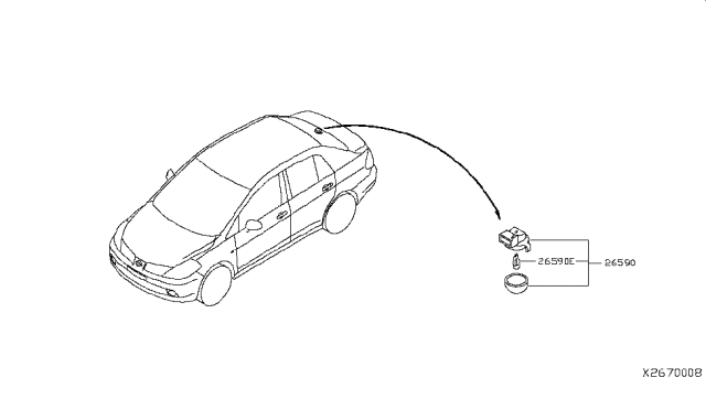 2009 Nissan Versa Sedan Lamps (Others) Diagram