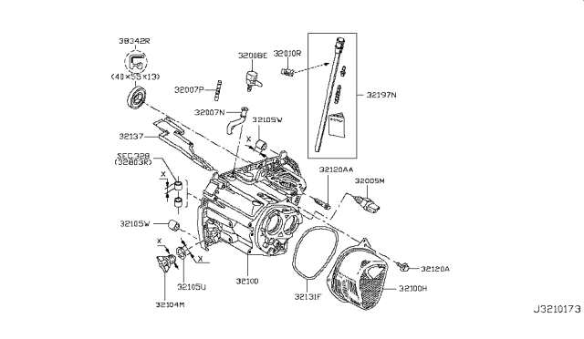 2009 Nissan Versa Seal-Oil, Differential DIDE Diagram for 38342-00QAB