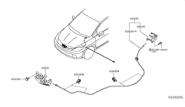 2008 Nissan Versa Hood Lock Control Diagram 1