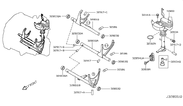 2011 Nissan Versa Sedan Transmission Shift Control Diagram 1