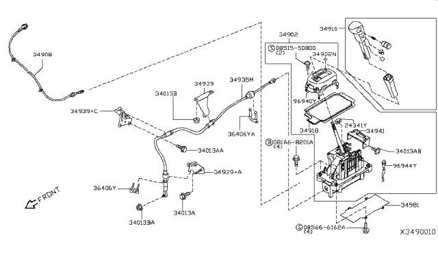 2010 Nissan Versa Auto Transmission Control Device Diagram 4