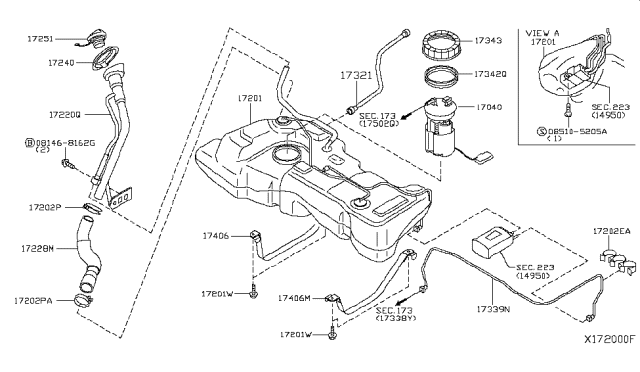 2007 Nissan Versa Sedan Fuel Tank Diagram