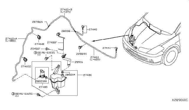 2007 Nissan Versa Sedan Windshield Washer Diagram