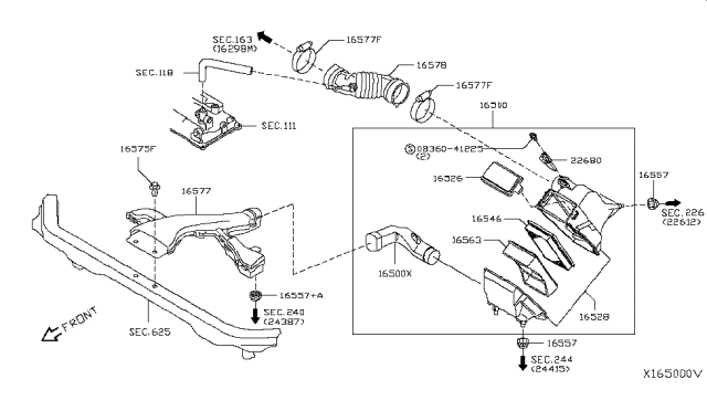 2010 Nissan Versa Sedan Air Cleaner Diagram 1