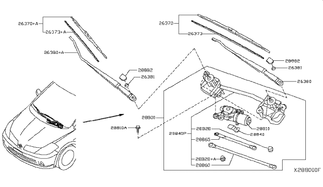 2009 Nissan Versa Windshield Wiper Diagram