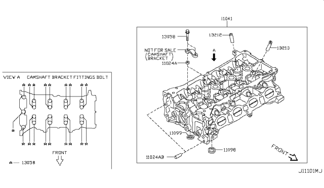 2008 Nissan Versa Sedan Cylinder Head & Rocker Cover Diagram 3