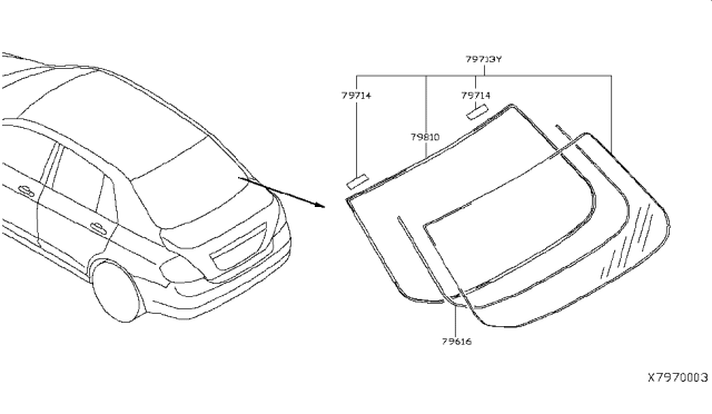 2010 Nissan Versa Rear Window Diagram