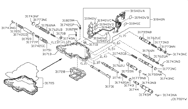 2009 Nissan Versa Control Valve (ATM) Diagram 3