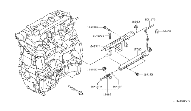 2009 Nissan Versa Fuel Strainer & Fuel Hose Diagram 2