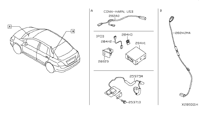 2011 Nissan Versa Audio & Visual Diagram 2