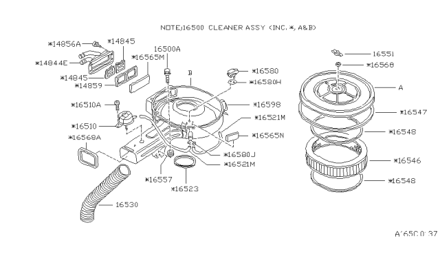 1983 Nissan Stanza Bolt-Hex Washer Diagram for 08363-83523