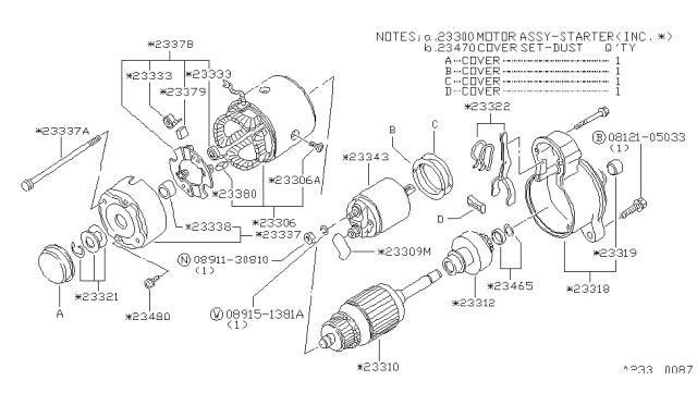 1983 Nissan Stanza Starter Motor Diagram 2