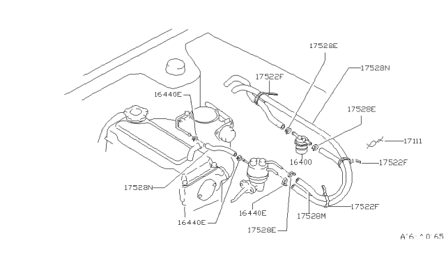 1983 Nissan Stanza Hose-Fuel Diagram for 16441-D1701