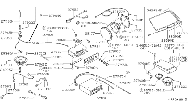 1983 Nissan Stanza Audio & Visual Diagram