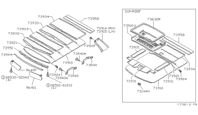 1985 Nissan Stanza Roof Trimming Diagram 3