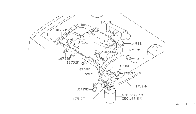 1984 Nissan Stanza Emission Control Piping Diagram 1