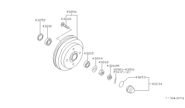 1982 Nissan Stanza Sedan Rear Axle Diagram