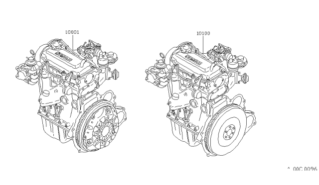 1986 Nissan Stanza Sedan Engine Assembly Diagram 2