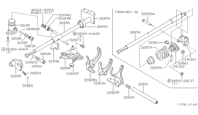 1985 Nissan Stanza Transmission Shift Control Diagram