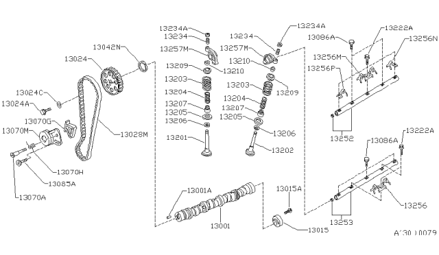 1986 Nissan Stanza Spring Valve Diagram for 13204-V5000