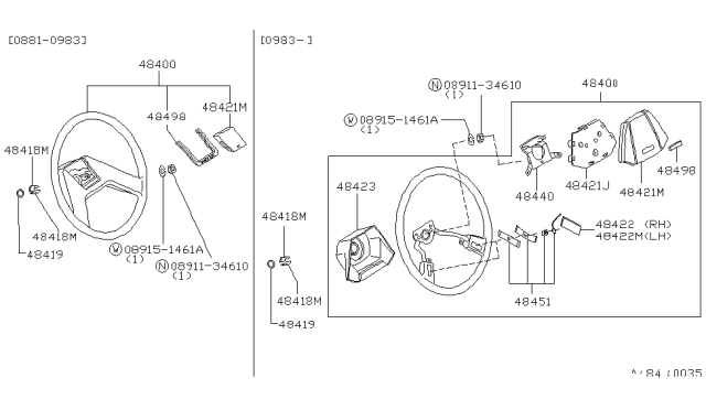 1985 Nissan Stanza Clip-Collar Diagram for 48419-30800