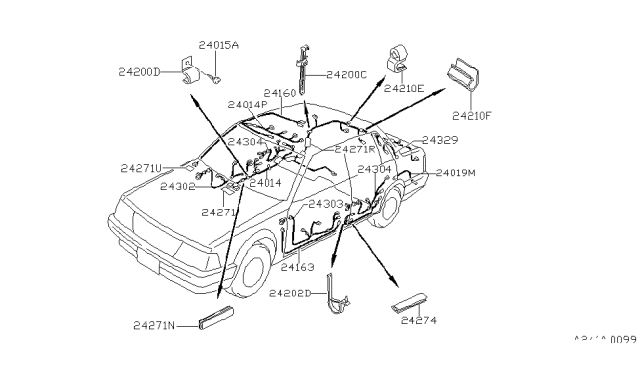 1986 Nissan Stanza Sedan Wiring (Body) Diagram 3