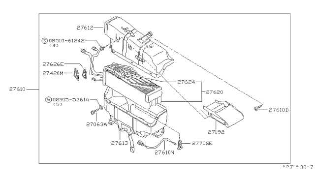 1983 Nissan Stanza Expansion Valve Diagram for 92200-D0100