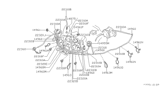 1983 Nissan Stanza Purse-Lock Clip Diagram for 24220-W1010