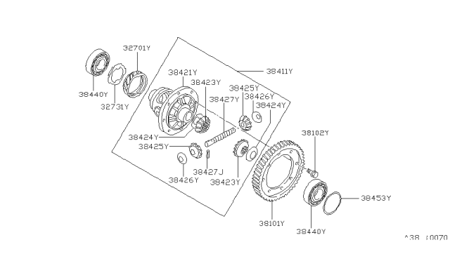 1982 Nissan Stanza Front Final Drive Diagram 2