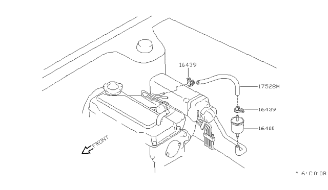 1985 Nissan Stanza Fuel Strainer & Fuel Hose Diagram 1