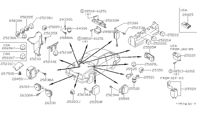 1982 Nissan Stanza Relay Diagram