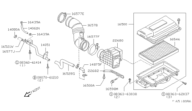 1985 Nissan Stanza Air Cleaner Diagram 1