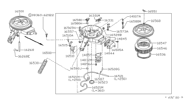 1987 Nissan Sentra Air Cleaner Diagram 2