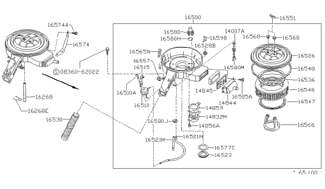 1987 Nissan Sentra Sensor Temp Diagram for 22122-33M10