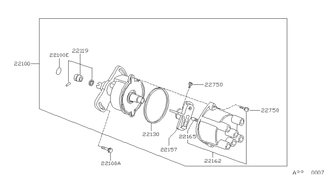 1990 Nissan Sentra Distributor & Ignition Timing Sensor Diagram 2