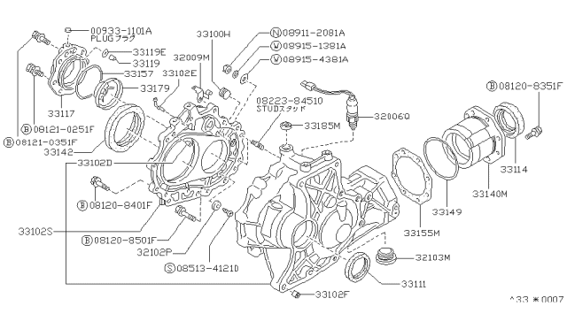 1989 Nissan Sentra Transfer Case Diagram