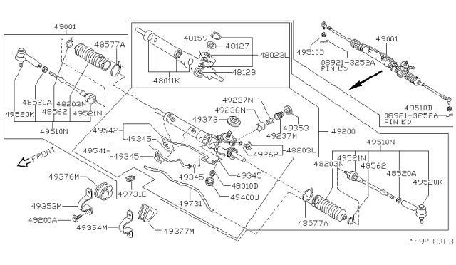 1988 Nissan Sentra Boot Diagram for 48203-Q5200