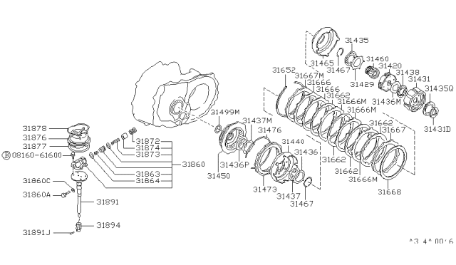 1988 Nissan Sentra Governor,Power Train & Planetary Gear Diagram