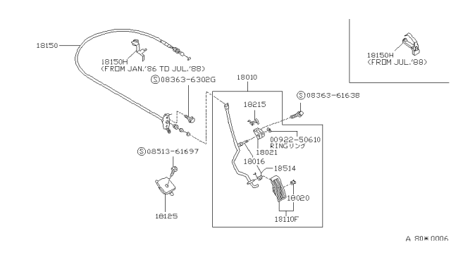 1988 Nissan Sentra Accelerator Linkage Diagram